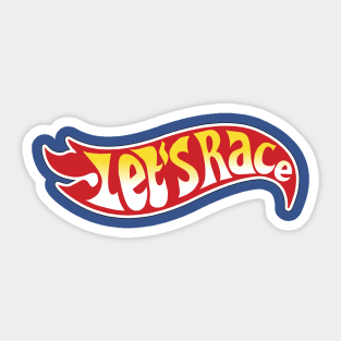 Let's Race ))(( NASCAR Indy Racing Car Fan Art Sticker